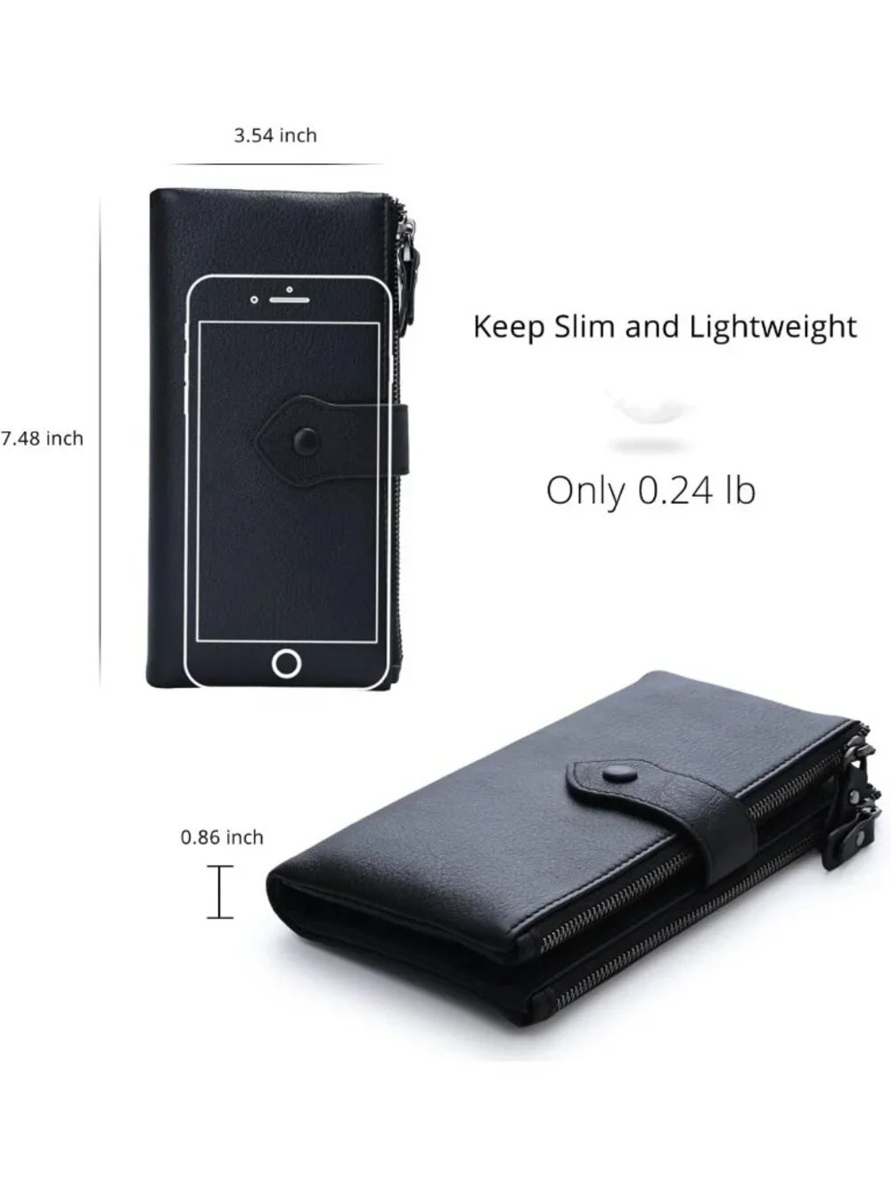 Soft Leather RFID Blocking Bifold Wallet for Women - Slim Credit Card Holder